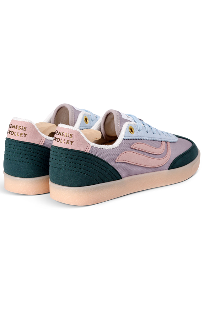 Genesis G-Volley mesh sneaker teal sky old rose vegan women | Sophie Stone