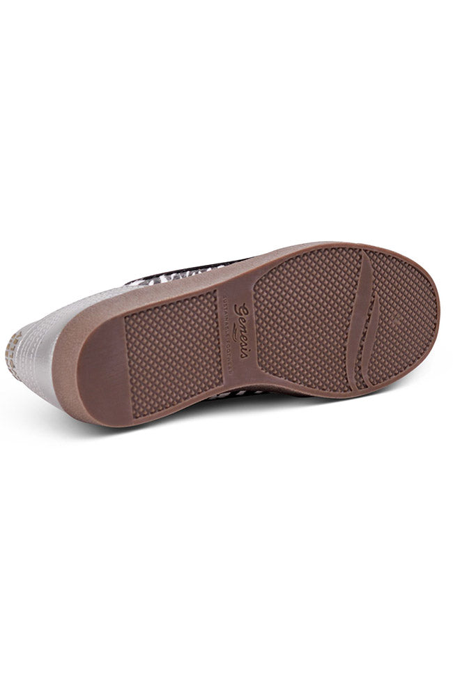 G-volley animal sneaker Black Zebra Silver vegan ladies | Sophie Stone