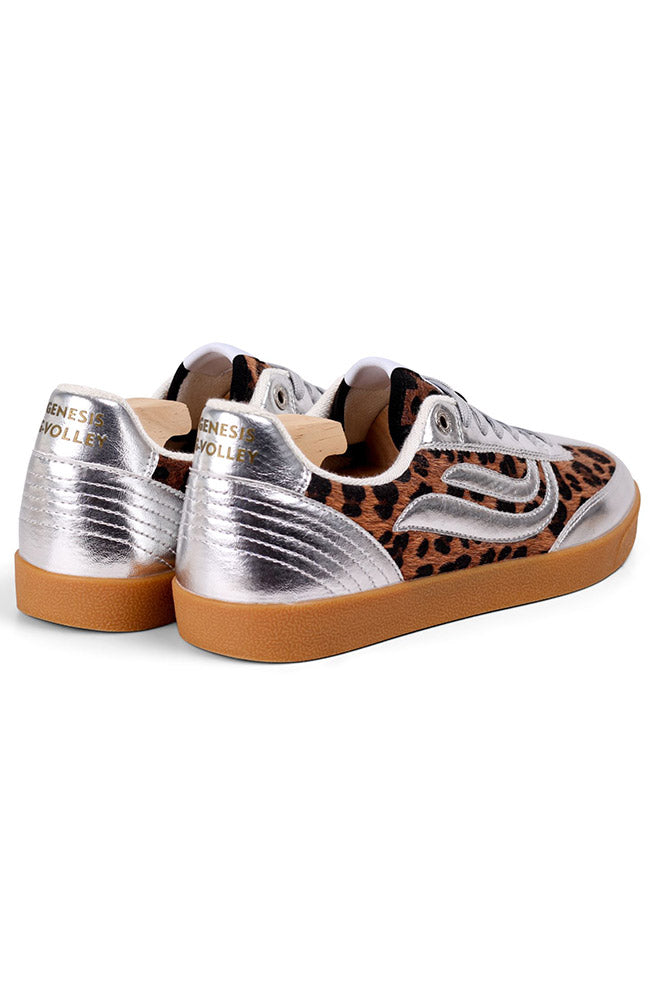 G-volley animal sneaker Silver Leo vegan vrouw | Sophie Stone