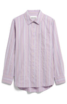 ARMEDANGELS Gestreepte blouse paars van bio katoen dames | Sophie Stone