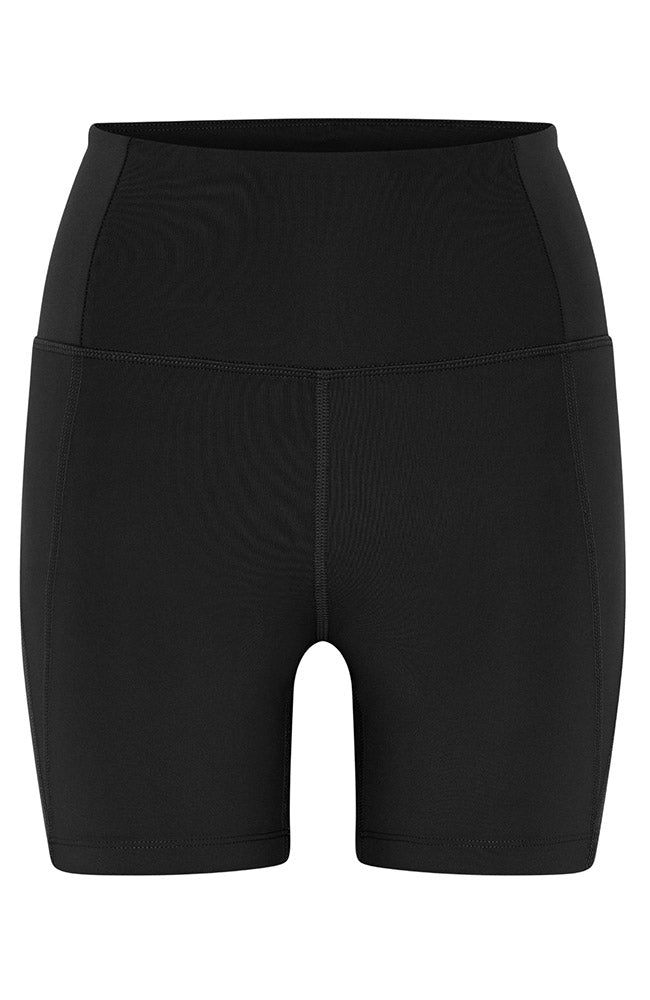 Girlfriend Collective Compressive High-Rise Running Shorts, Black, Recycled, Unisex | Sophie Stone