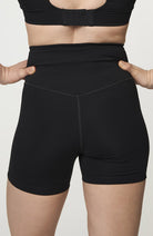 Girlfriend Collective Compressive High-Rise Running Shorts, Black RPET | Sophie Stone