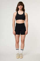 Girlfriend Collective Compressive High-Rise Running Shorts, Black RPET | Sophie Stone