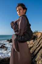 GOT BAG Pleat Moon Tasche klein schwarz aus Ozeanplastik für Damen | Sophie Stone