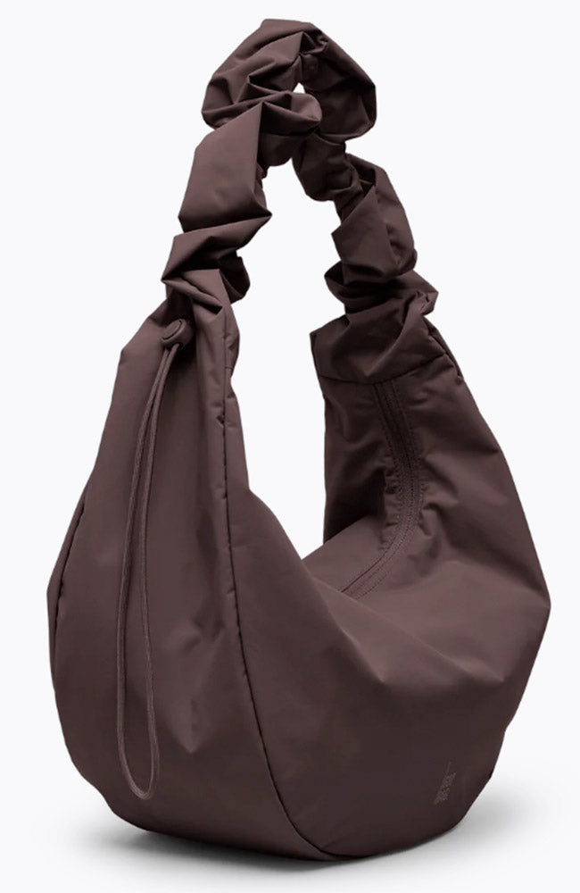 GOT BAG Moon bag ruffle bruin gerecycled materiaal dames | Sophie Stone