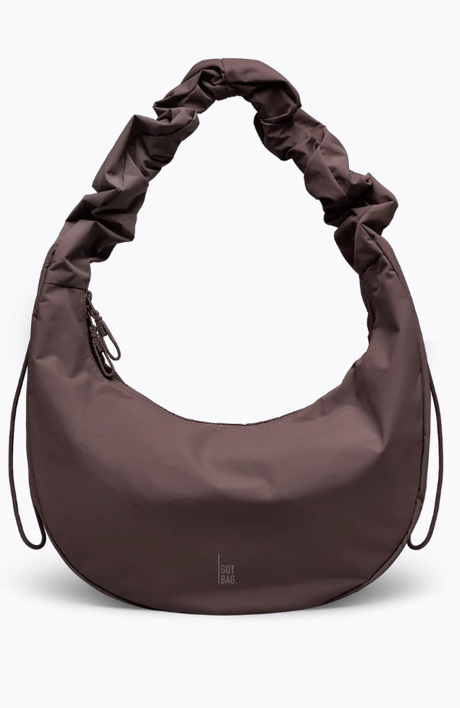 GOT BAG Moon bag ruffle bruin gerecycled materiaal uniseks | Sophie Stone