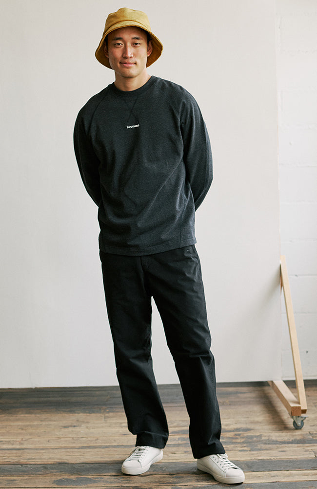 TWOTHIRDS Aguttu longsleeve black from recycled materials for men | Sophie Stone