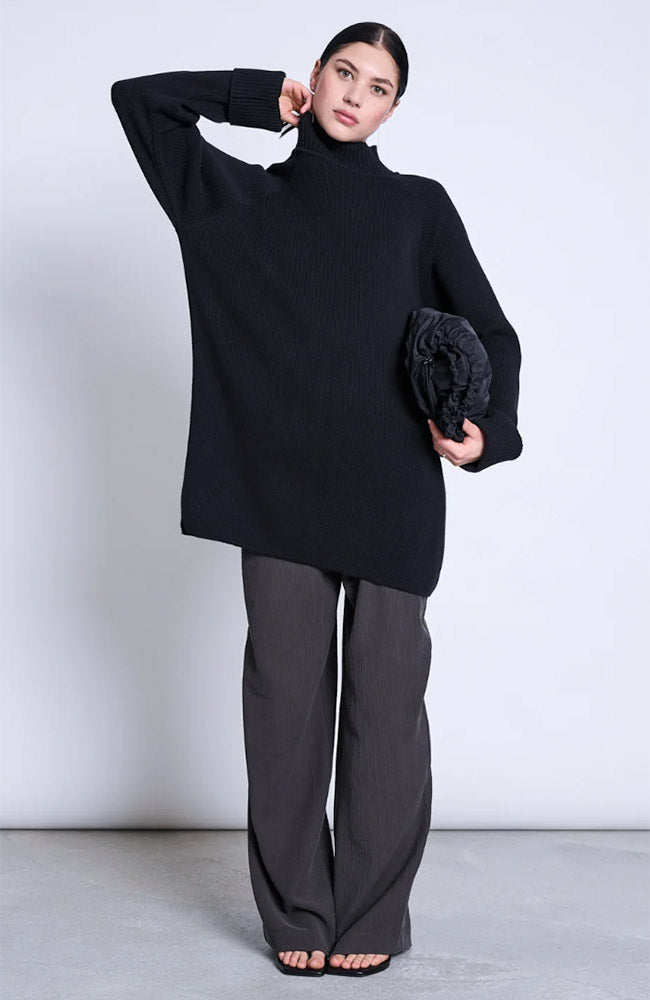 JAN N JUNE Hava crinkle broek grijs Lyocell (TENCEL™) ladies | Sophie Stone 