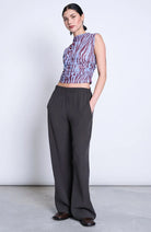 JAN N JUNE Hava crinkle broek grijs Lyocell (TENCEL™) voor vrouw | Sophie Stone 