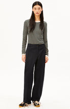 ARMEDANGELS Barrel broek dark steel black van 98% biologisch katoen dames | Sophie Stone