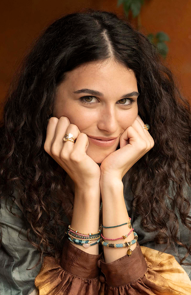 A Beautiful Story Hoping armband Rose Quartz Gold messing vrouw | Sophie Stone