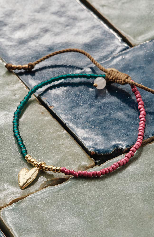 A Beautiful Story Hoping armband rozenkwarts Gold messing dames | Sophie Stone