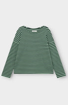 Dedicated Humledal stripes top granite green biologisch katoen voor vrouwen | Sophie Stone