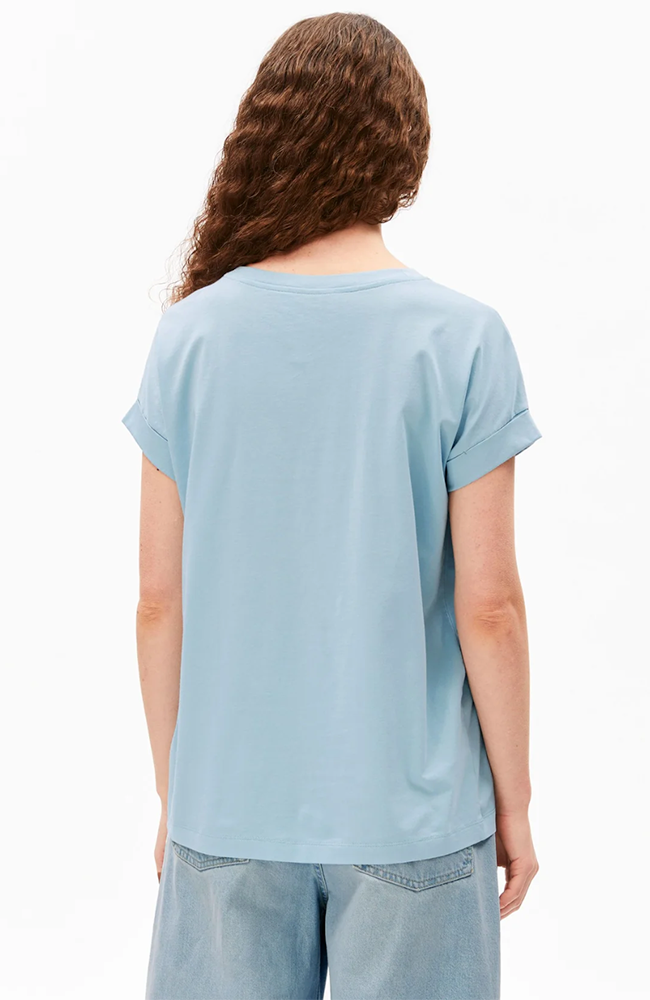 ARMEDANGELS Idaara t-shirt blue made from organic cotton for women | Sophie Stone