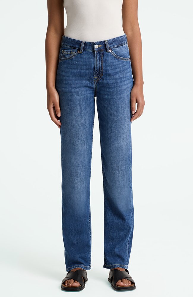 Kings of Indigo Inoe Jeans Cotton Flex Mid Worn Bio-Baumwolle Damen | Sophie Stone