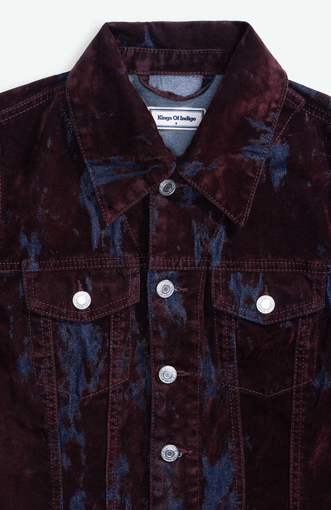 Kings of Indigo Iwashiro jasje fudge paars flock 100% bio katoen voor dames | Sophie Stone
