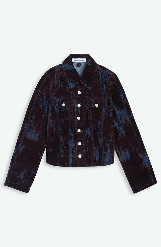 Kings of Indigo Iwashiro jasje fudge flock 100% biologisch katoen voor vrouwen | Sophie Stone