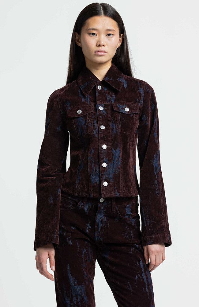 Kings of Indigo Iwashiro jasje fudge flock 100% bio katoen voor dames | Sophie Stone