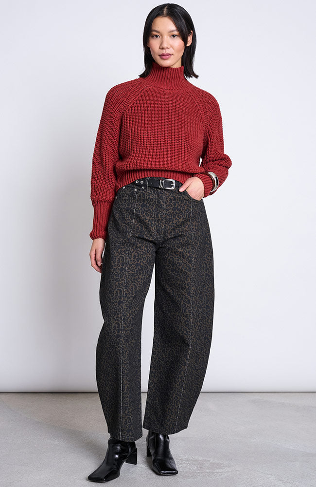 JAN 'N JUNE Ola Sweater, Red, 100% Organic Cotton, Women's | Sophie Stone