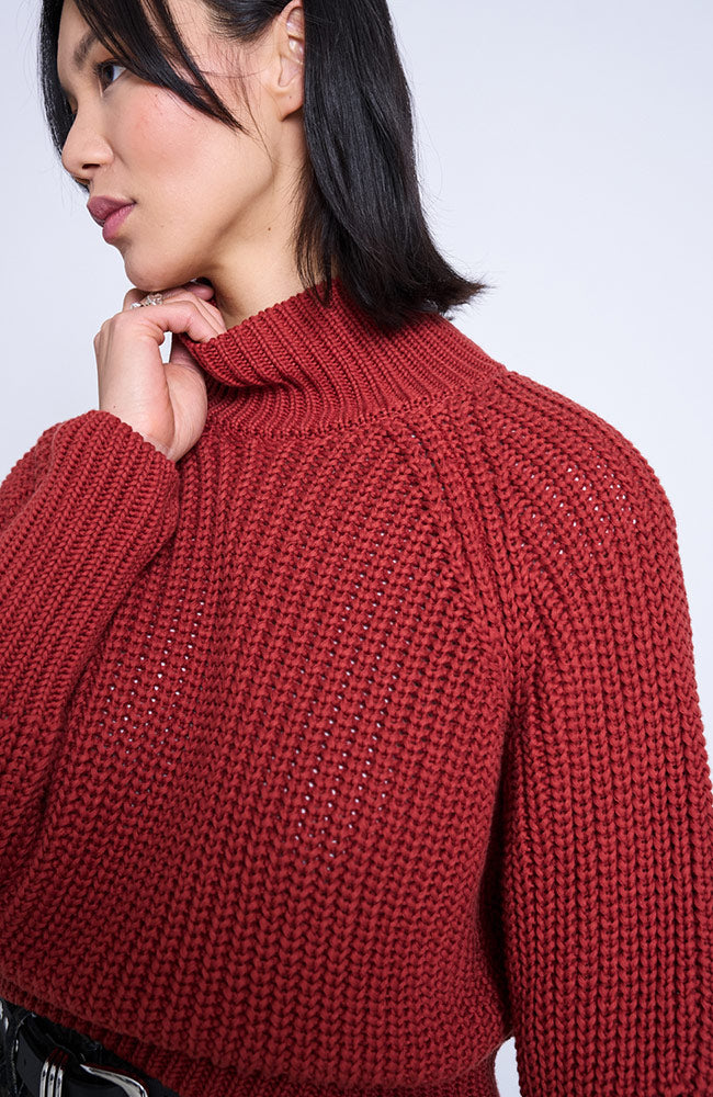 JAN 'N JUNE Ola Sweater, Red, 100% Organic Cotton, Women's | Sophie Stone