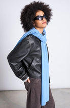 JAN N JUNE Ross sjaal blauw van GOTS bio katoen dames | Sophie Stone