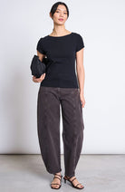 JAN 'N JUNE  Faya barrel jeans mud van 99% biologisch katoen voor dames | Sophie Stone