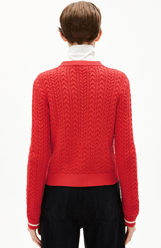 ARMEDANGELS Juliaanas cardigan red organic cotton women | Sophie Stone