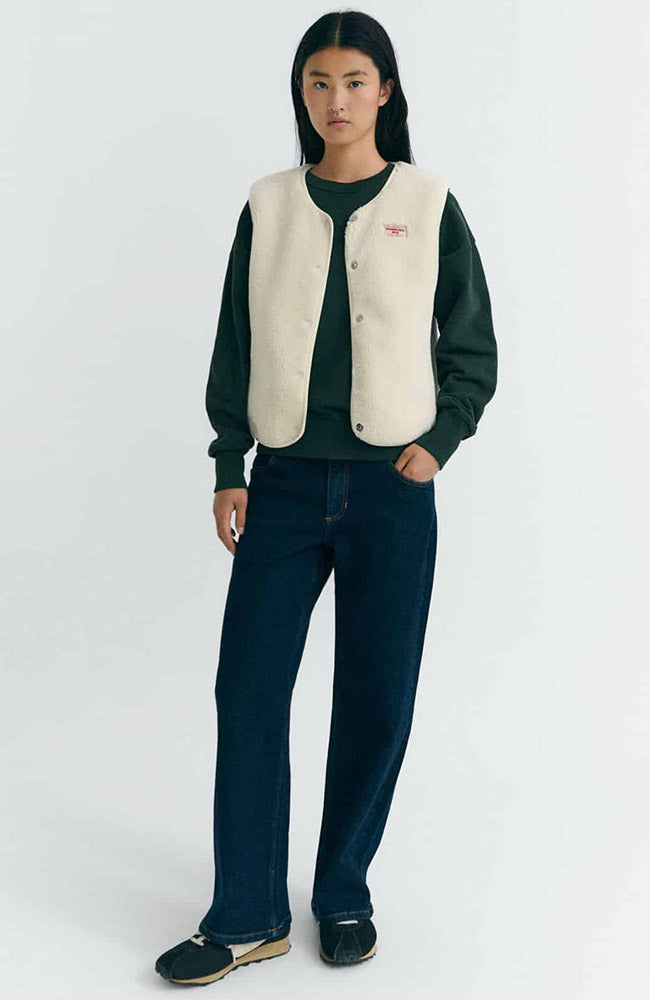 Thinking MU Ivory jay bodywarmer gerecycled polyester vrouw | Sophie Stone