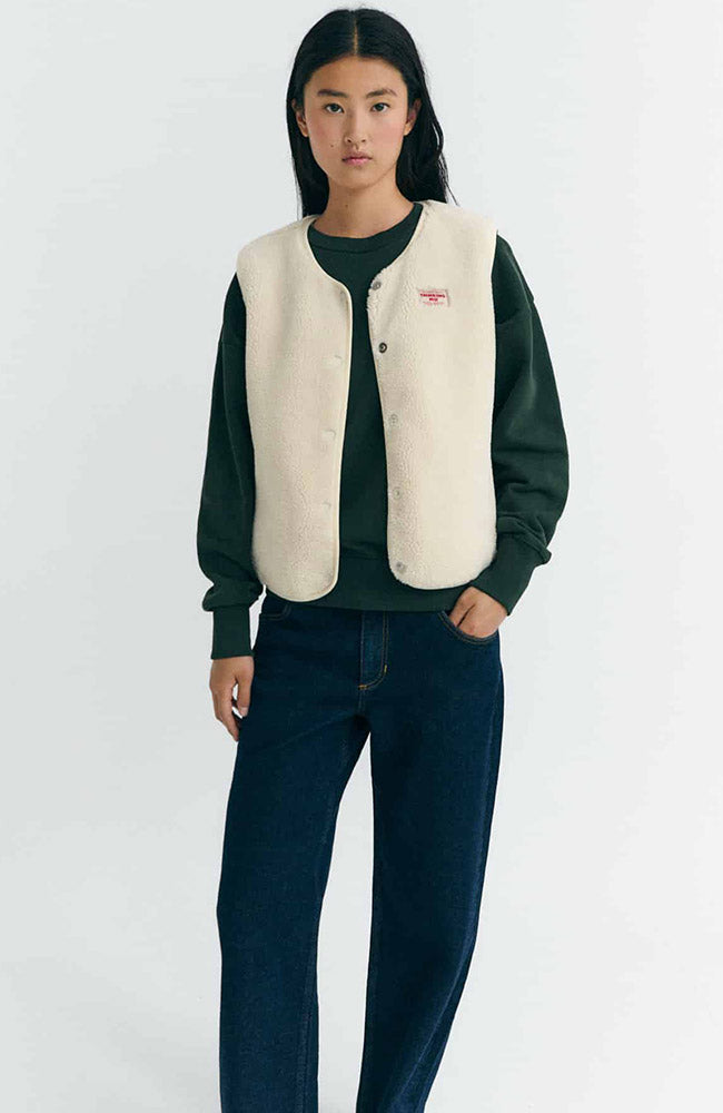 Thinking MU Ivory jay bodywarmer gerecycled polyester dames | Sophie Stone