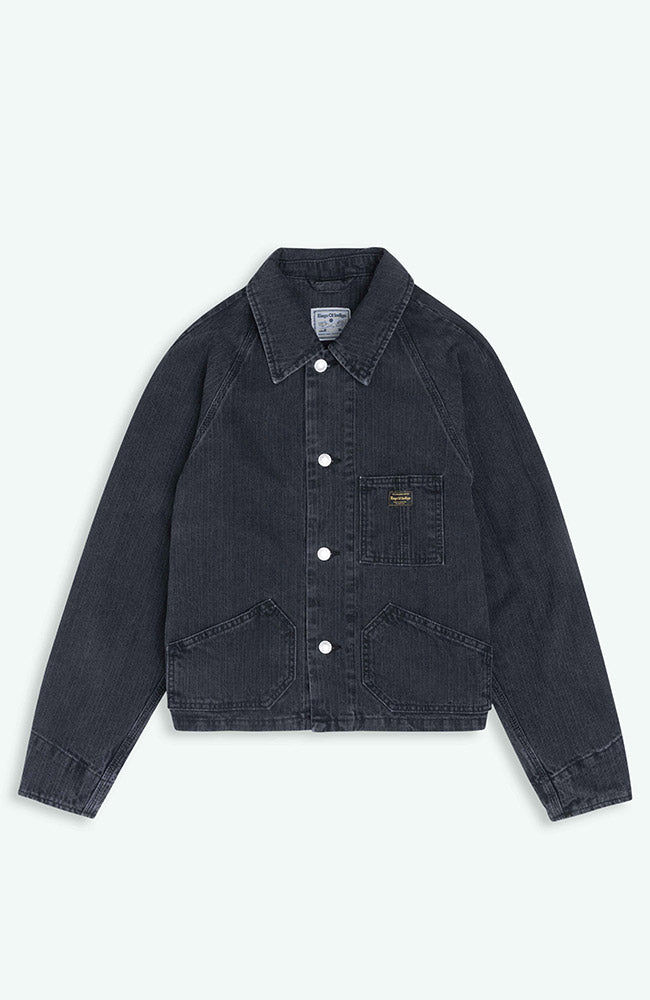Kings of Indigo Jeena jack zwart stripe 100% GOTS biologisch katoen dames | Sophie Stone