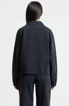 Kings of Indigo Jeena jack stripe black worn 100% GOTS bio katoen dames | Sophie Stone