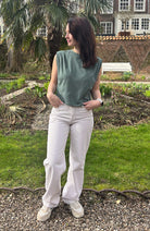 Kings of Indigo Caterina shirt green made from organic cotton for women | Sophie Stone