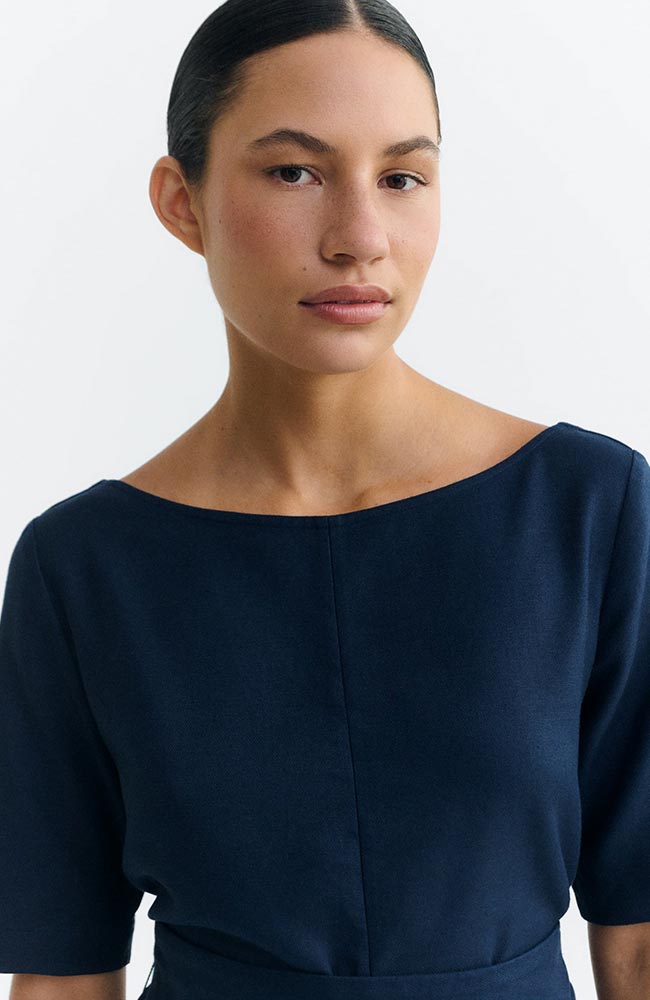 Thinking MU Kieran Dress, Blue, Organic Cotton and Hemp, Women's | Sophie Stone