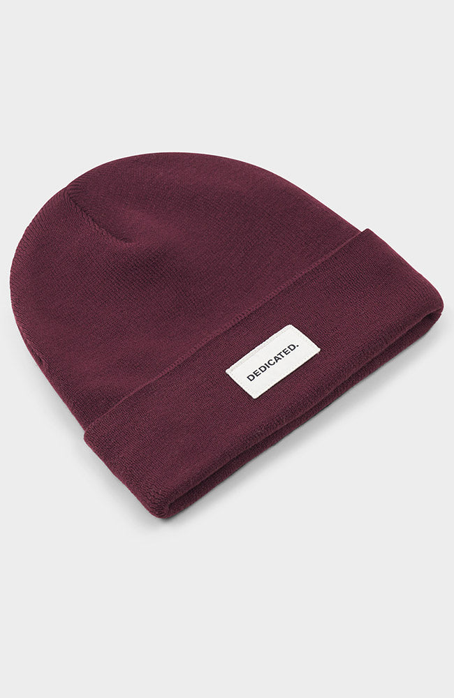 Dedicated Kiruna beanie muts rood gerecycled polyester vrouw | Sophie Stone