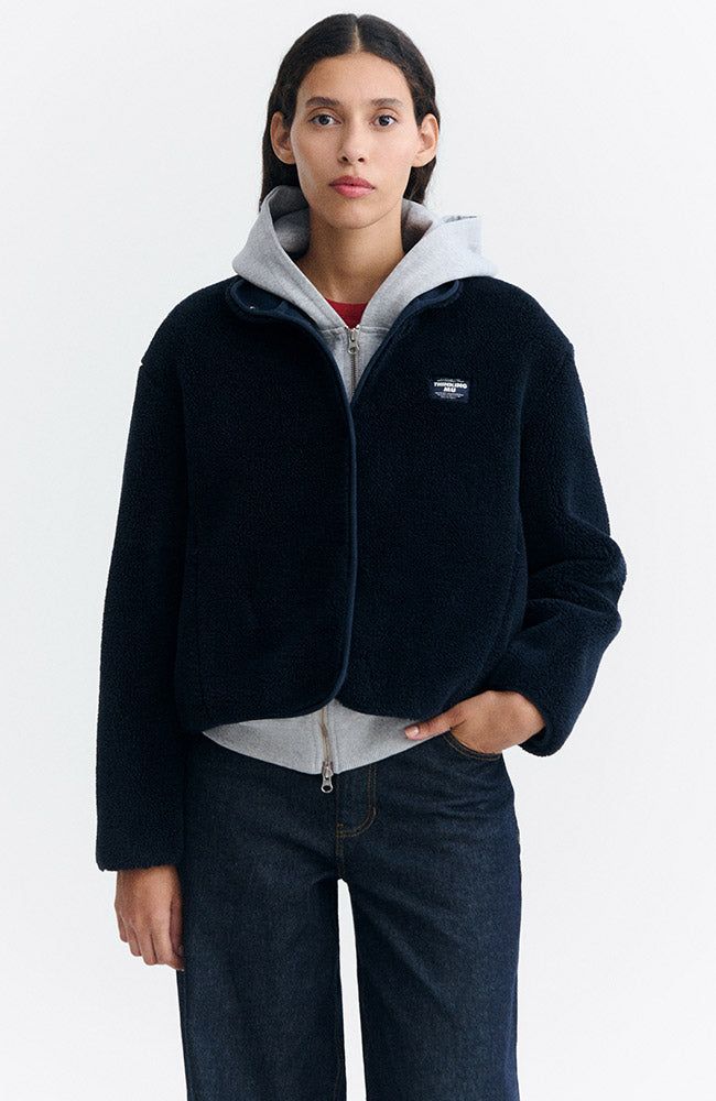 Thinking MU Kourteny jacket navy van 100% gerecycled polyester (GRS) dames | Sophie Stone