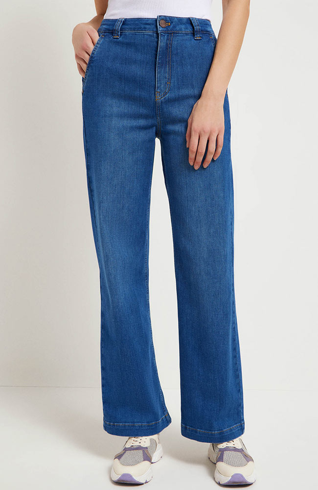 Lanius Marlene high-waist jeans mid blue van biologisch katoen | Sophie Stone