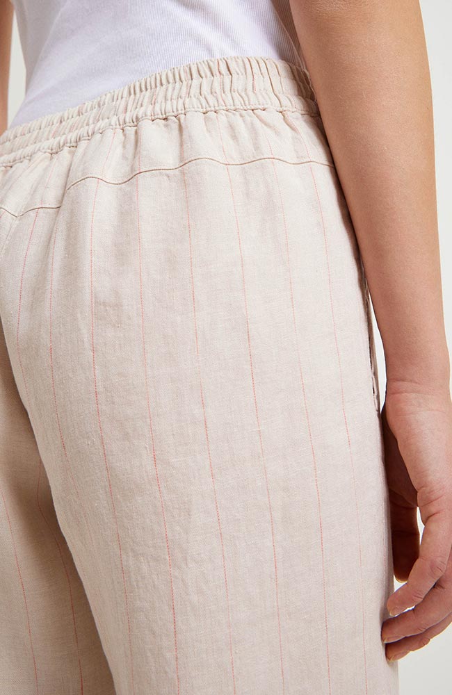 Lanius Marlene broek gestreept gemaakt van duurzaam linnen voor dames | Sophie Stone