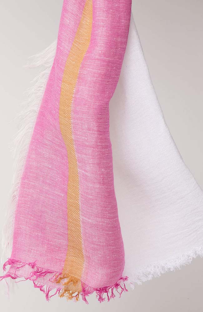 Lanius linnen sjaal roze duurzaam voor dames | Sophie Stone
