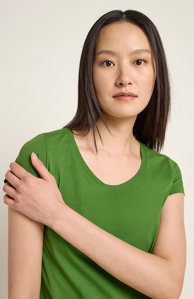 Lanius green short sleeve t-shirt made of organic cotton | Sophie Stone