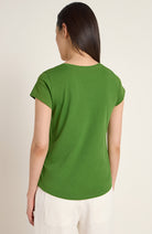 Lanius green short sleeve t-shirt made of organic cotton | Sophie Stone