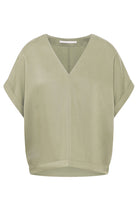 Lanius TENCEL blouse green gray for women | Sophie Stone