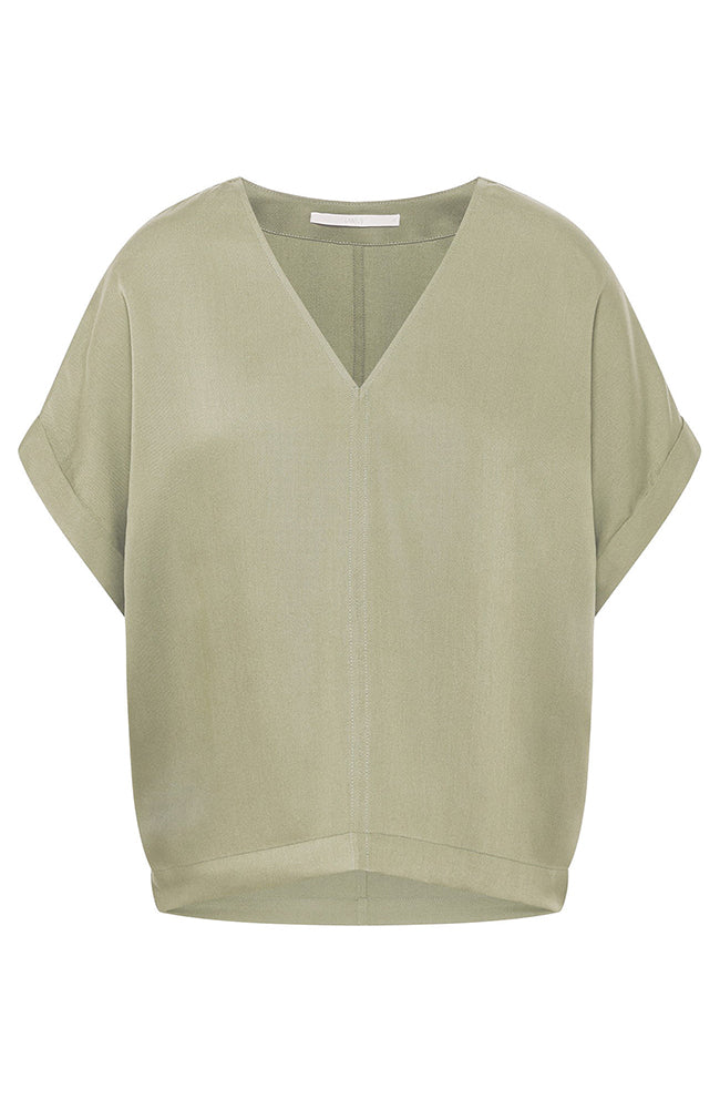 Lanius TENCEL blouse green gray for women | Sophie Stone