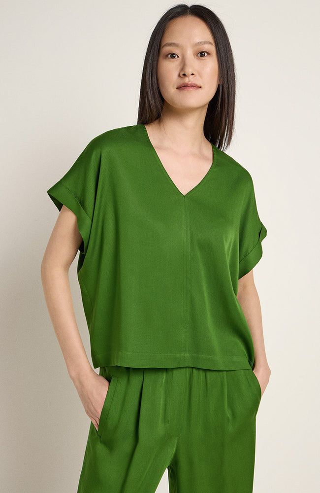 Lanius TENCEL blouse green for women | Sophie Stone