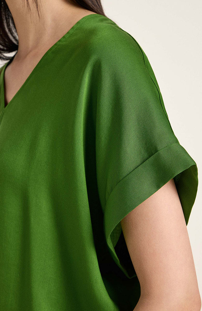 Lanius TENCEL blouse green for women | Sophie Stone