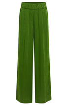 Lanius TENCEL wideleg pants green for women | Sophie Stone