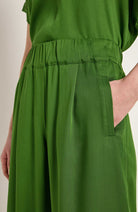 Lanius TENCEL wide pants green for women | Sophie Stone