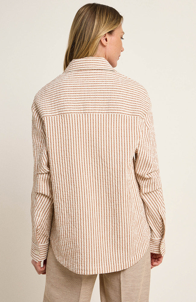 Lanius Blouse stripe off white mocha | Sophie Stone