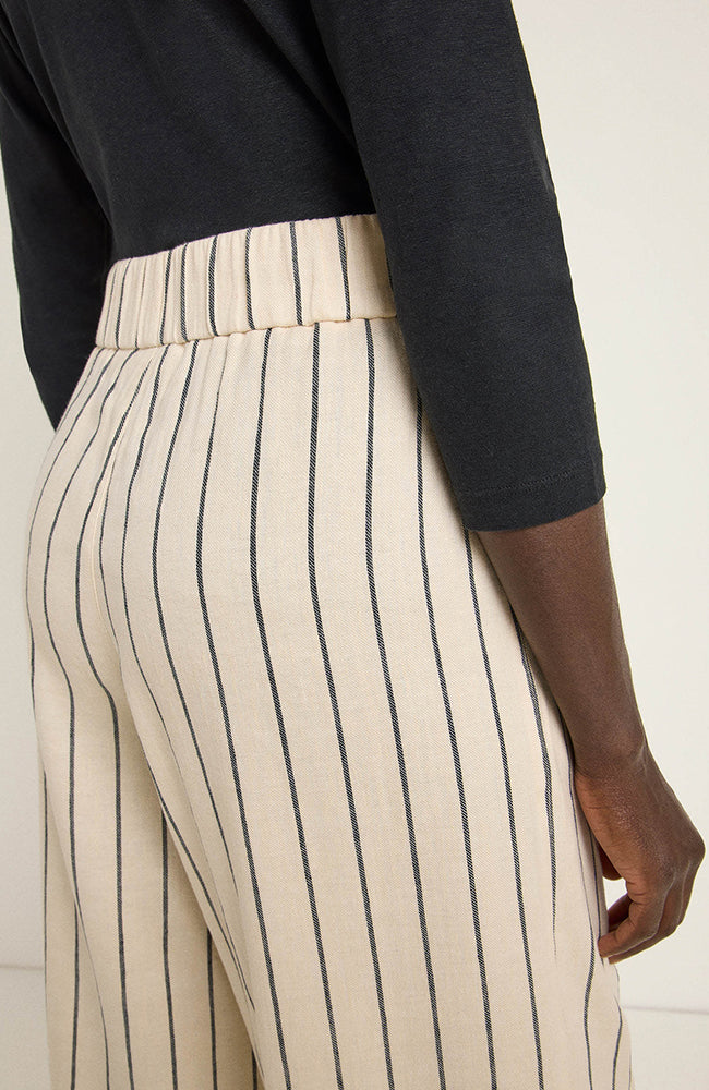 Lanius Linen pants stripes cream made of linen ladies | Sophie Stone