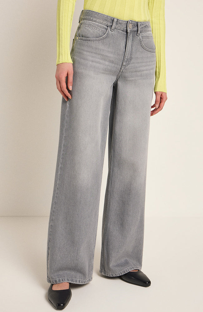 Lanius Marlene high-waist jeans light gray in organic cotton for women | Sophie Stone