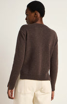 LANIUS Boxy cardigan dark wood from organic wool and organic cotton| Sophie Stone